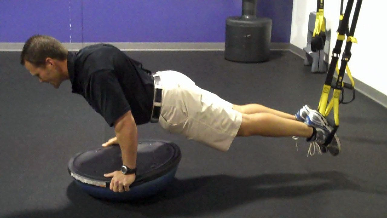 TRX BOSU Push-up Progressions