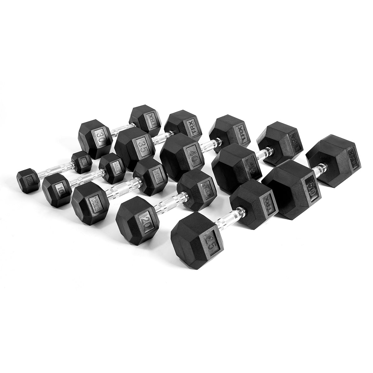 TRX HEX RUBBER DUMBBELLS