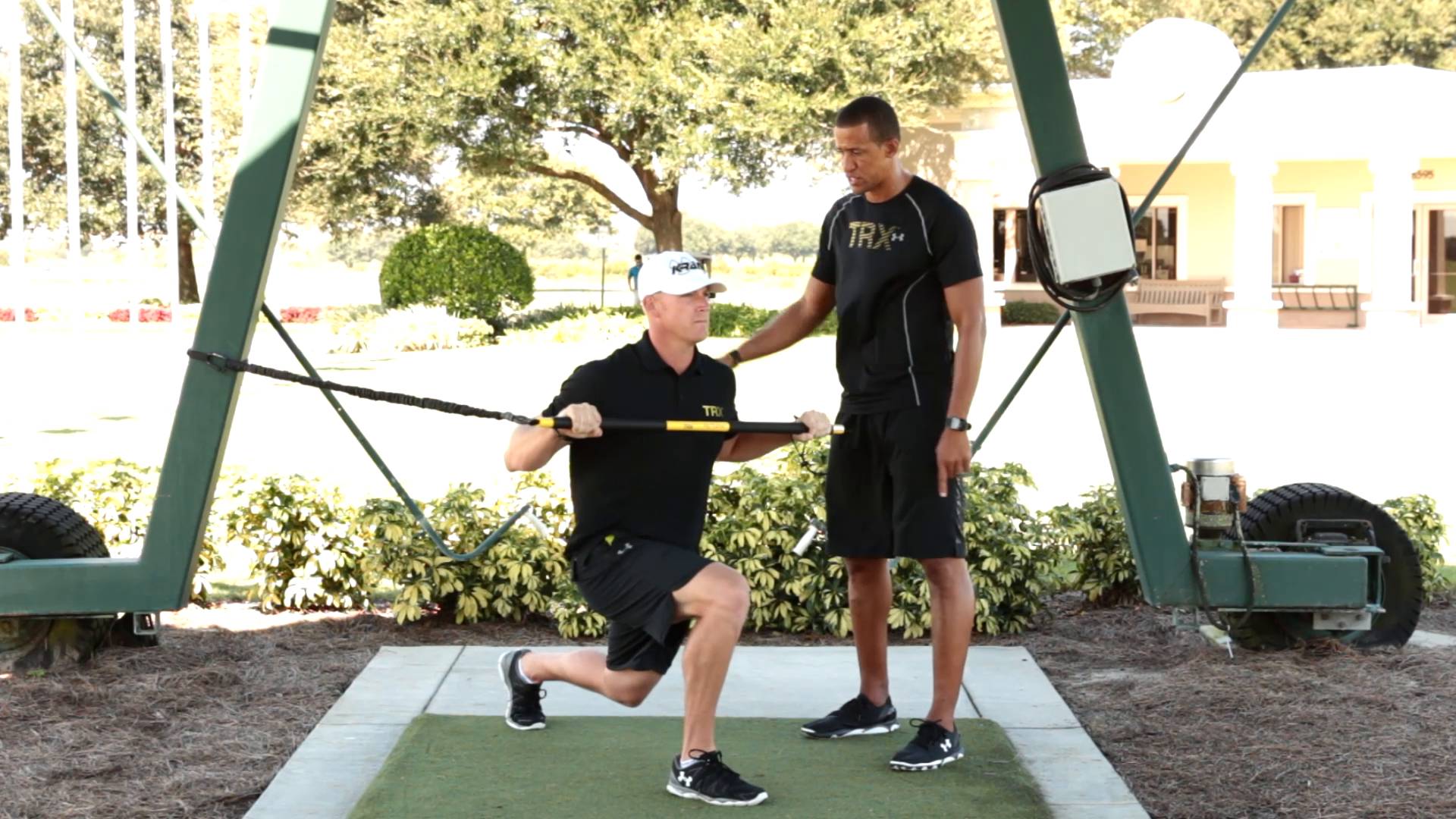 TRX for Golf: RIP Lunge To Press (with rotation)