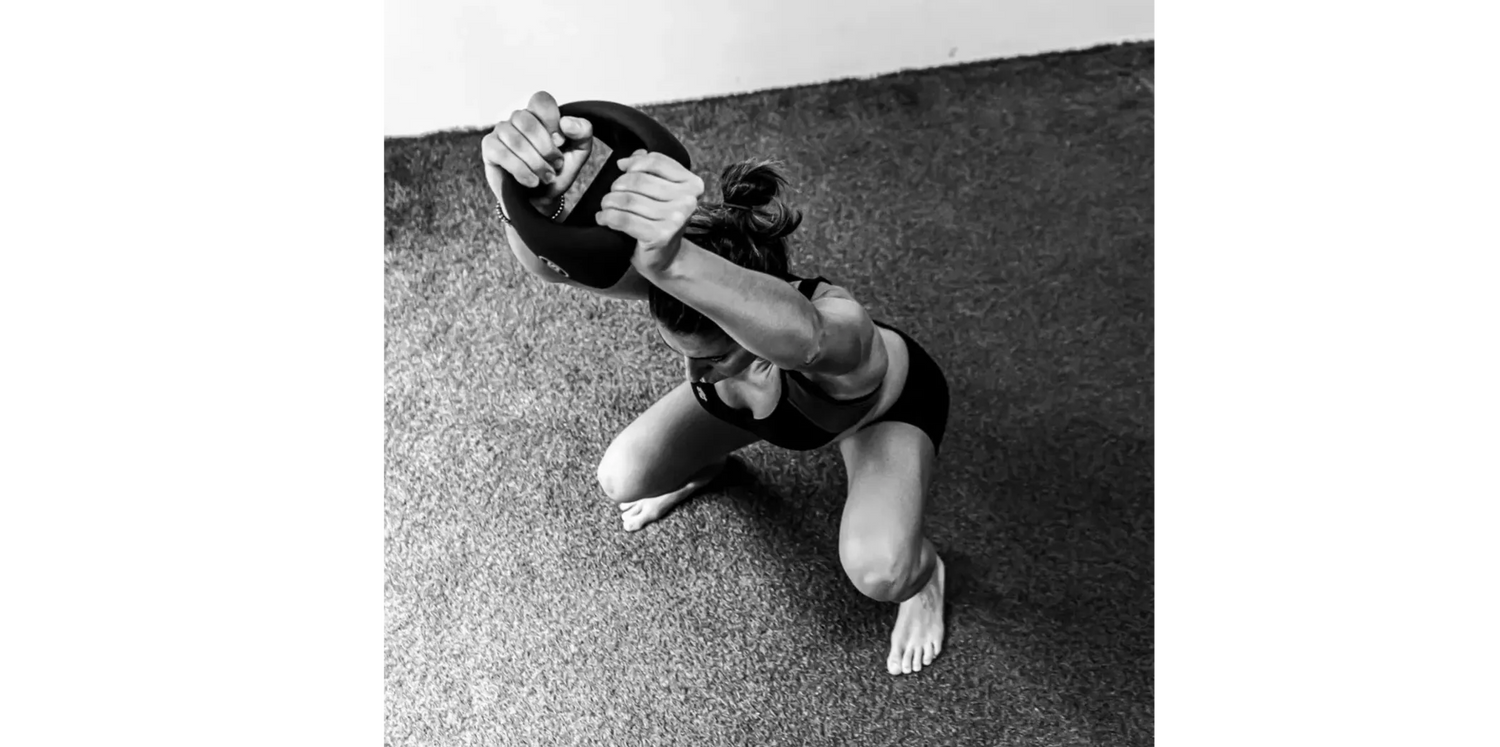 exercising with ybells in home gym