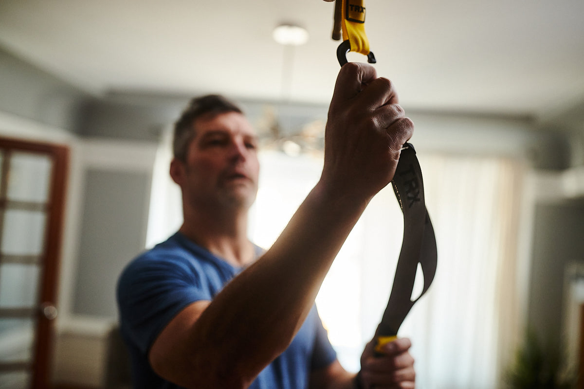 senior adjusting strap for mobility exercises