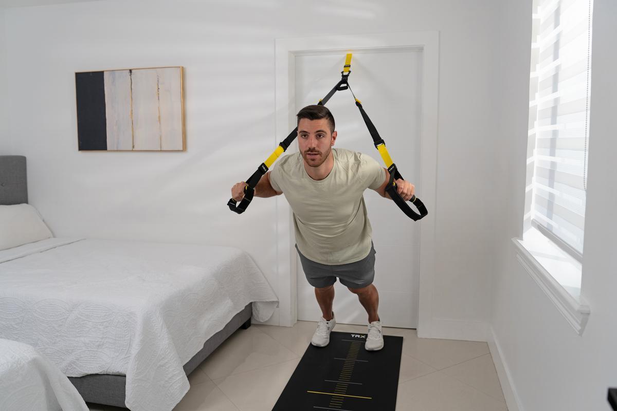 trx chest press at home