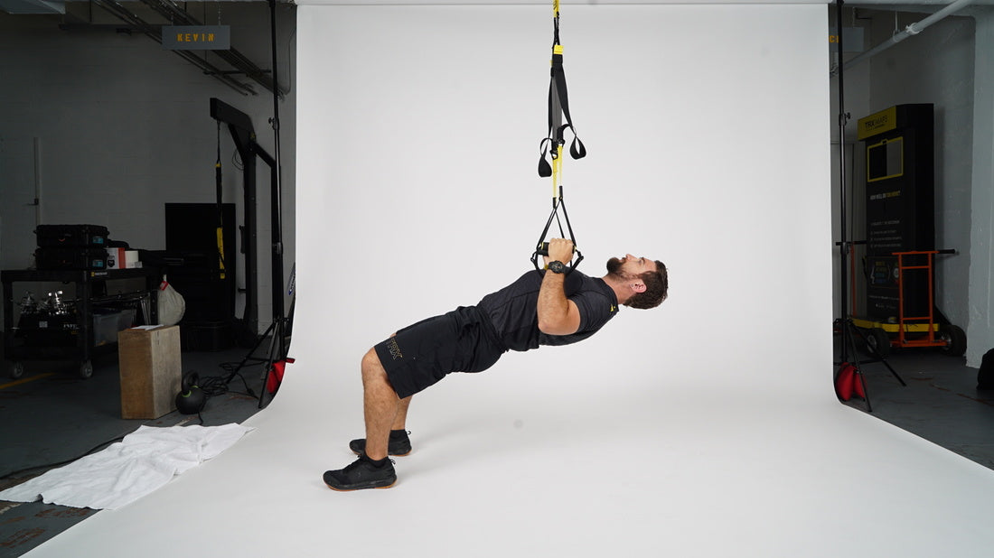 trx inverted row to build upper back